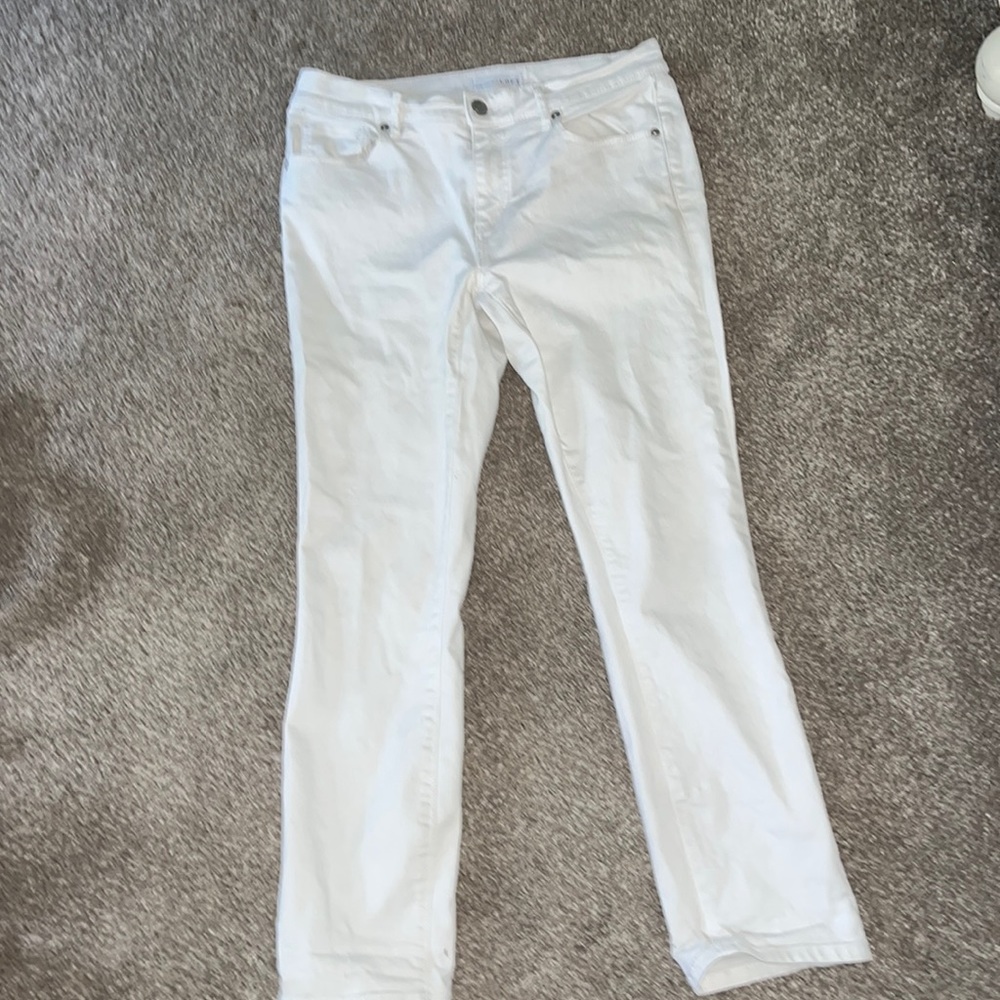 Perfect condition white loft jeans